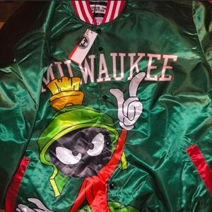 Head Gear Classic "Marvin The Martian" Milwaukee Green Bomber Jacket 6xl